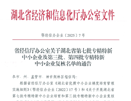 湖北朗昕药业被认定为“湖北省专精特新中小企业”